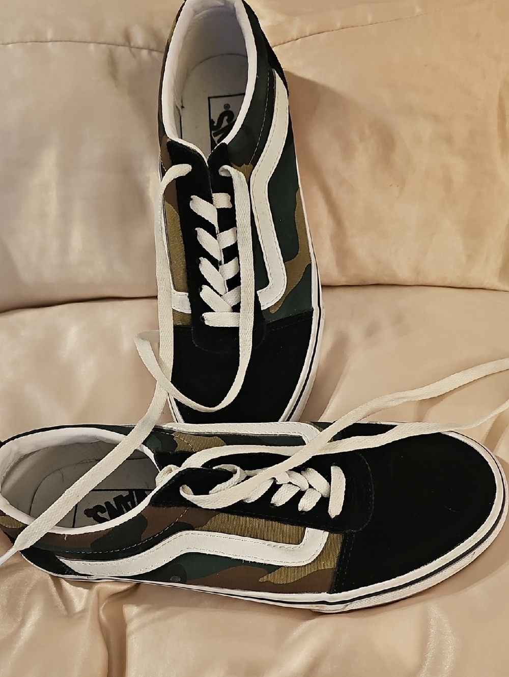 Vans Camo Old Skool Sneakers in Black, Green, Brown
